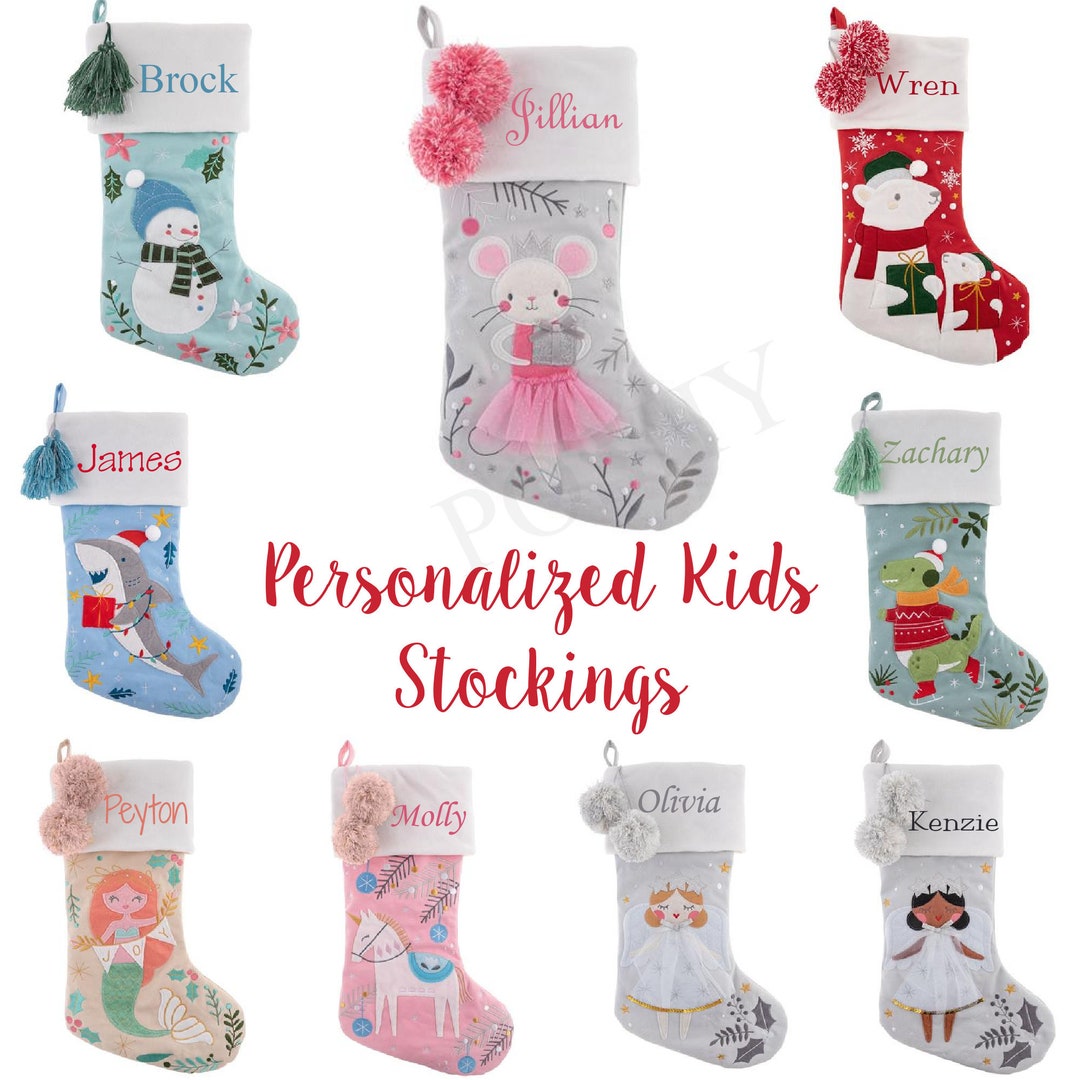Personalized Christmas Stockings. Kids Stockings. Santa - Etsy