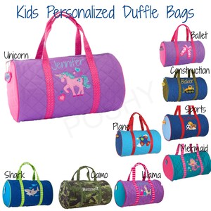 personalized kids duffle bag