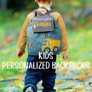 Personalized Kids Backpack / Children and Toddler Backpack / Personalized / Choose from 42 Patterns / Boys and Girls