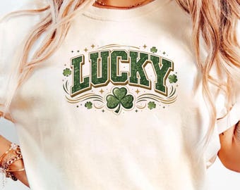 Vintage Lucky Shamrock T-Shirt, Retro Clover Graphic Tee, St. Patrick's Day Irish Shirt