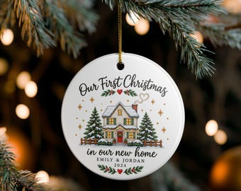 Ceramic Christmas House Ornament | First Christmas in New Home (2024)