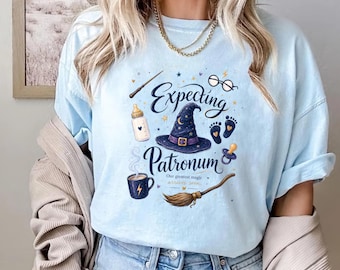 Expecting Patronum Pregnancy Announcement Shirt, Magical Baby Reveal Tee, Wizard Inspired Maternity Shirt, Mom To Be Gift