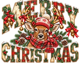 Vintage Camo Christmas PNG, Merry Christmas Deer Design, Rustic Woodland Buck, Distressed Holiday Graphic, Country Christmas Sublimation