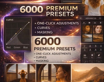 6000+ GOLD Lightroom Presets Bundle + Bonus Tools Pack | Mobile & Desktop XMP