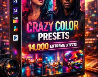 14,000 Weird Color Lightroom Presets Bundle | Crazy Colors | Artistic & Experimental Editing