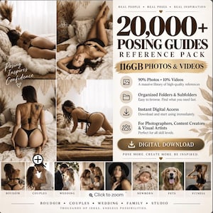 20.000+ Guide e Riferimenti di Pose | 116GB Foto e Video per Fotografi | Set Completo | Download Digitale