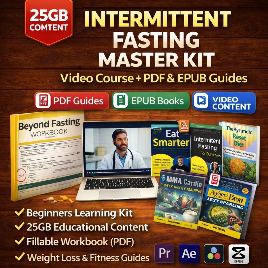 Intermittent Fasting Master Kit – 25GB Video Course, PDF, EPUB Guides ...