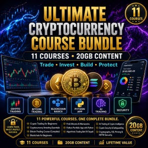 Ultimate Cryptocurrency Course Bundle 2026 11 Courses Crypto Trading Investing Blockchain AI Bot Python