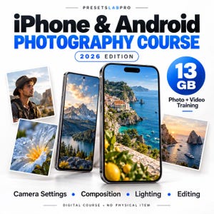 iPhone Android Photography Course, Video Tutorial, Mobile Photography Guide for Beginners 2026