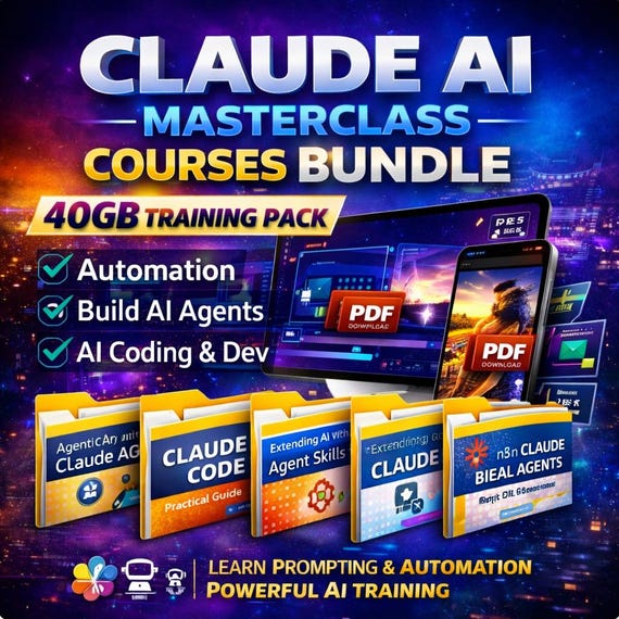 Claude AI Course Bundle – Agents, Automation & AI Workflows (40GB)