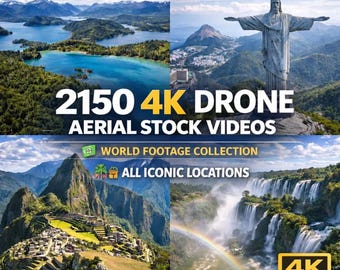 2150 Drone Faceless Stock Videos 4K Cinematic Footage | Royalty-Free Commercial Use | Digital Download