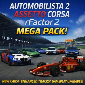 Assetto Corsa Automobilista 2 Rfactor Mods Adds On Mega Pack: 1.7TB+ Cars & Tracks Others