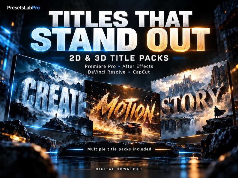 Editing VFX All-in-one Bundle 2026 | 22GB Editing Assets, Titles, Luts ...