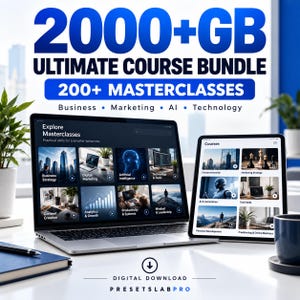 2000GB de Cours Numériques, 200+ Masterclasses | Entrepreneuriat, Marketing, IA et Technologie