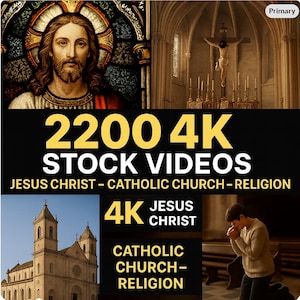 Vídeos de Jesus Cristo em 4K | Igreja Católica, Bíblia, Adoração (Livre de Direitos Autorais)