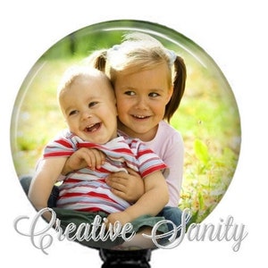 Custom Photo Retractable Badge Holder, Your Photo Badge Holder, Nurse Badge, Choice of Badge Reel, Swappable Topper, Carabiner, Lanyard