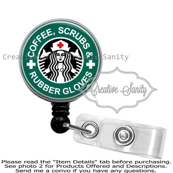 Coffee Scrubs & Rubber Gloves Badge, Funny Nurse Badge, Nurse Badge,  Swappable Topper, Retractable Badge Reel, Carabiner, Lanyard -  Hong  Kong