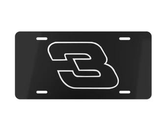 Dale Earnhardt #3 Black Aluminum License Plate, Car Accessories