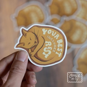 Cat Nap Vinyl Sticker