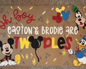 Hand Painted “Oh Twodles” Birthday Banner