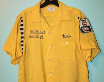 Vintage Hamms Beer Bowling Shirt Deadstock Rockabilly 1950s Shirt Jac