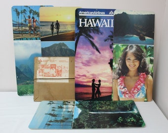 American Airlines Hawaii Posters Travel 5 Panel Display Tiki NOS Rare Ready for Framing