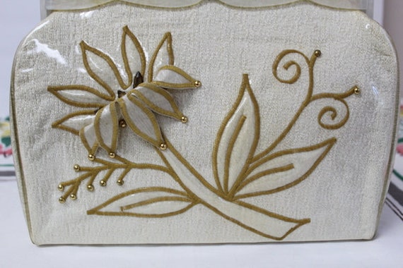 Lucite Flower Purse Stunning 50s Beauty Plastic C… - image 8