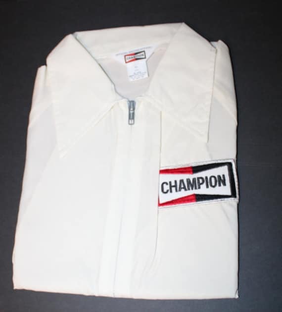 ジャケット・アウター 70s Champion Spark Plug Official JKT CHAMPION SPARK PLUGS nylon jacket lrg 1970s racing old