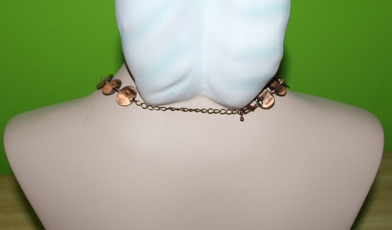 Mid Century Copper 3 Tier Necklace Boho Runway - image 5