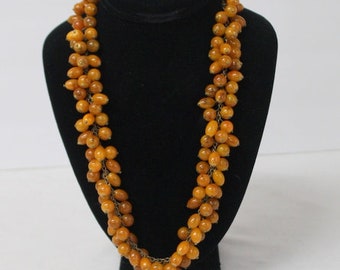 Vintage 40s Bead Necklace Chunky Runway Design Fabulous and Rare