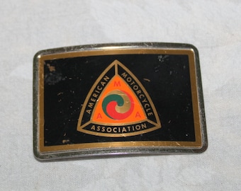 Vintage American Motorcycle Association Belt Buckle AMA Biker