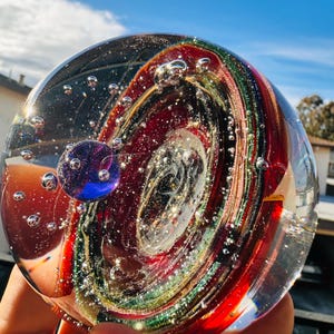 Handcraft Galaxy Vortex Glass Sphere Holiday gifts