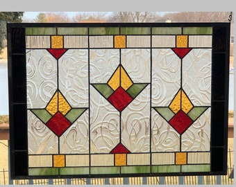 Stained Glass Window Hangings Rectangle Etsy