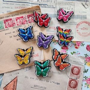 Soft PVC Butterfly Flatback Embellishments – 2 Pieces | Crafts & DIY Projects Charms | Planar Resin | Bow Centers, Badge Reels Pendants