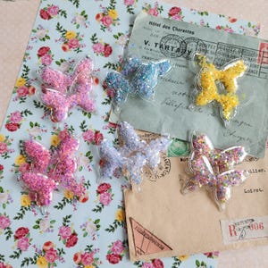 Transparent Butterfly Sequins Shaker, Craft Clothes, Sewing Supplies, DIY Hair Clip Accessories