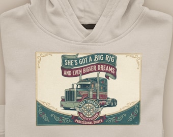 Professional Driver hoodie Vintage Trucker Gift Retro Semi Truck Driver Women