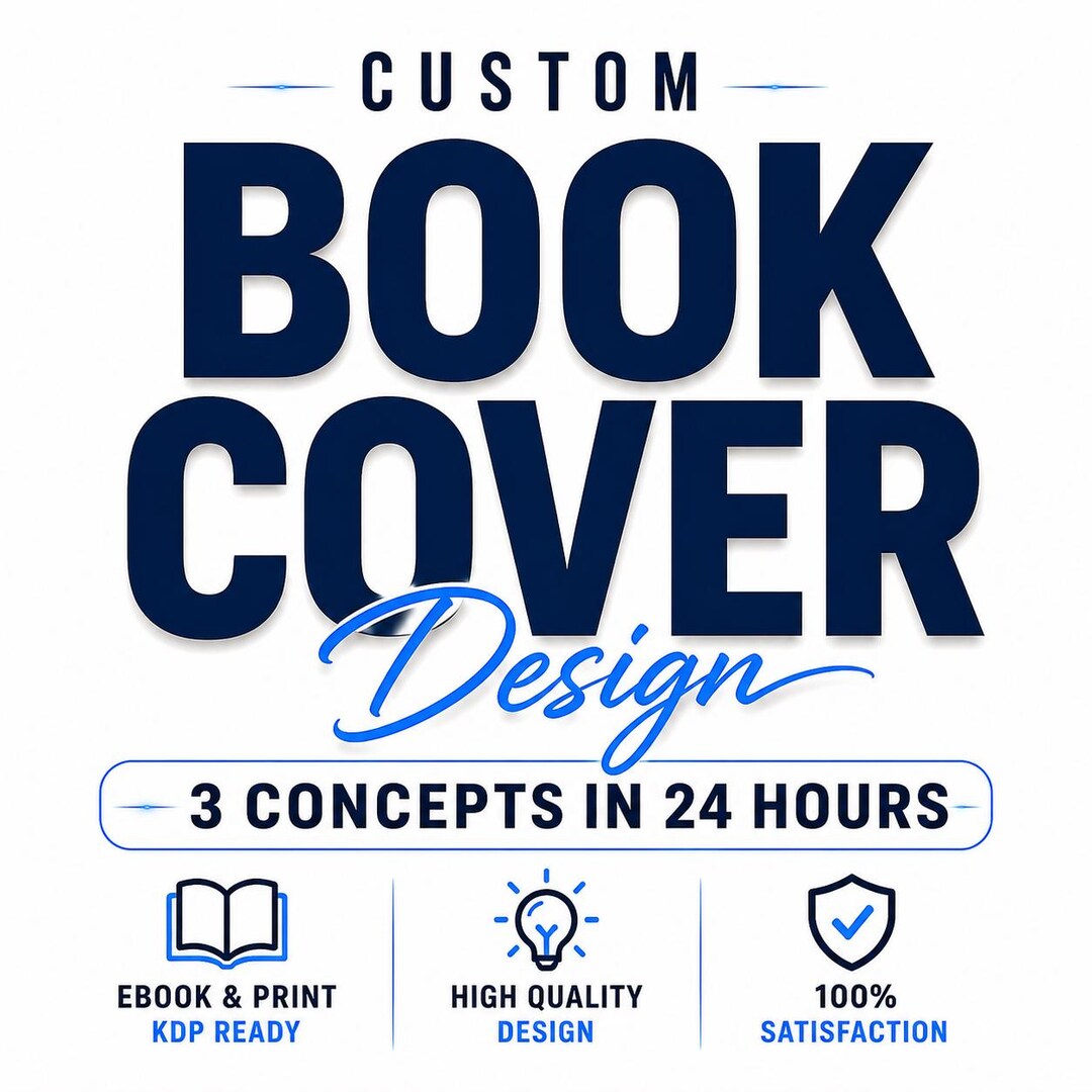 Custom Book Cover Design, 3 Concepts in 24 Hours (ebook & Print) - Etsy
