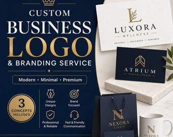 Individuelles Business Logo & Branding Service, moderne Markenidentität für Start-ups und Shops