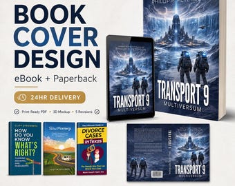 Benutzerdefiniertes eBook Taschenbuch Cover Design | Druckfertiges PDF, 3D Mockup (24hrs Lieferung)
