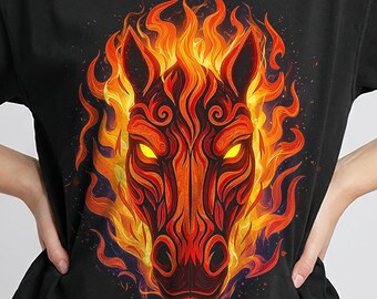 Fire Horse 2026 Chinese Zodiac Shirt, Lunar New Year T-Shirt, Flaming Horse Graphic Tee, Astrology Zodiac Gift, Unisex shirt