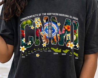 CNMI Northern Mariana Islands Shirt, Saipan Tinian Rota Tee, CNMI Tropical Shirt, Chamorro Gift, Pacific Islander Shirt, Saipan Souvenir
