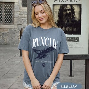 Wizard House Shirt, Fantasy House Aesthetic Shirt, Magic School Inspired Unisex T-Shirt, Universal Vacation shirt Blue Jean