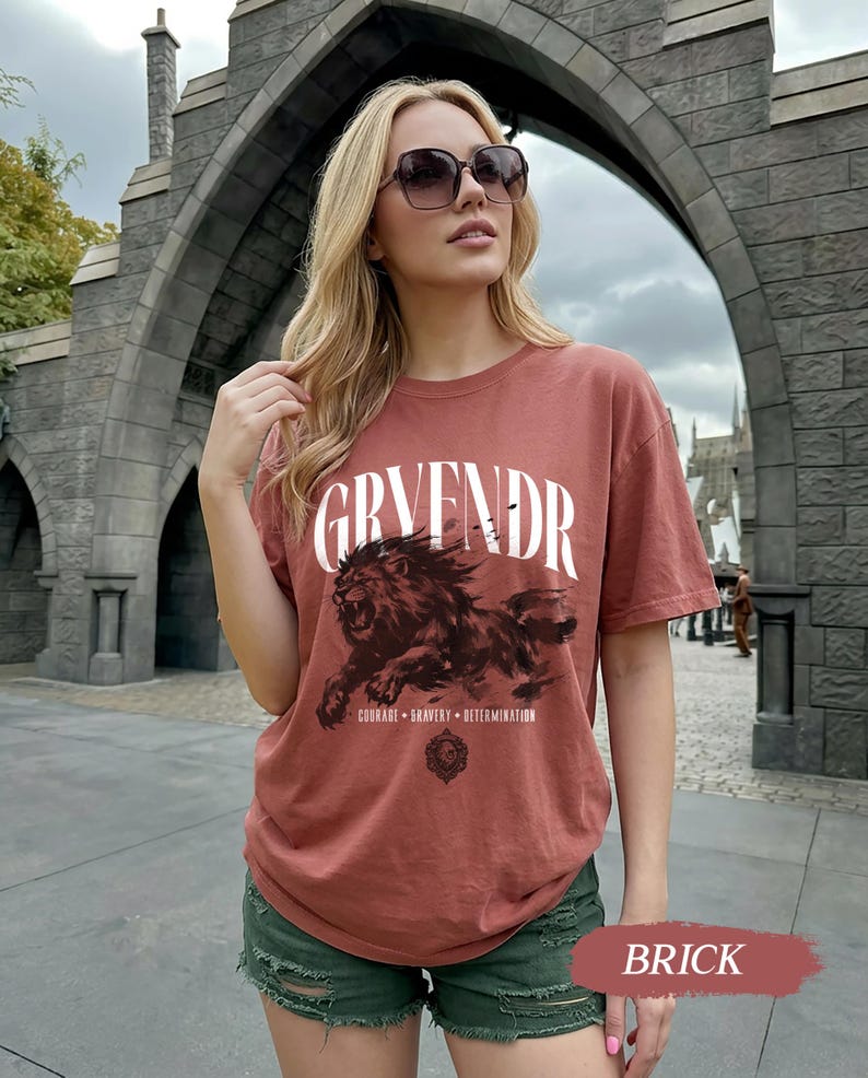 Wizard House Shirt, Fantasy House Aesthetic Shirt, Magic School Inspired Unisex T-Shirt, Universal Vacation shirt Brick