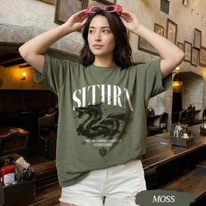 Wizard House Shirt, Fantasy House Aesthetic Shirt, Magic School Inspired Unisex T-Shirt, Universal Vacation shirt Moss