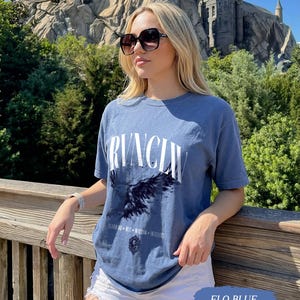 Wizard House Shirt, Fantasy House Aesthetic Shirt, Magic School Inspired Unisex T-Shirt, Universal Vacation shirt Flo Blue
