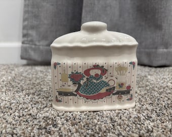 Vintage 1988 CHD Country Cat Kitten Cottage Core Napkin Holder Quirky