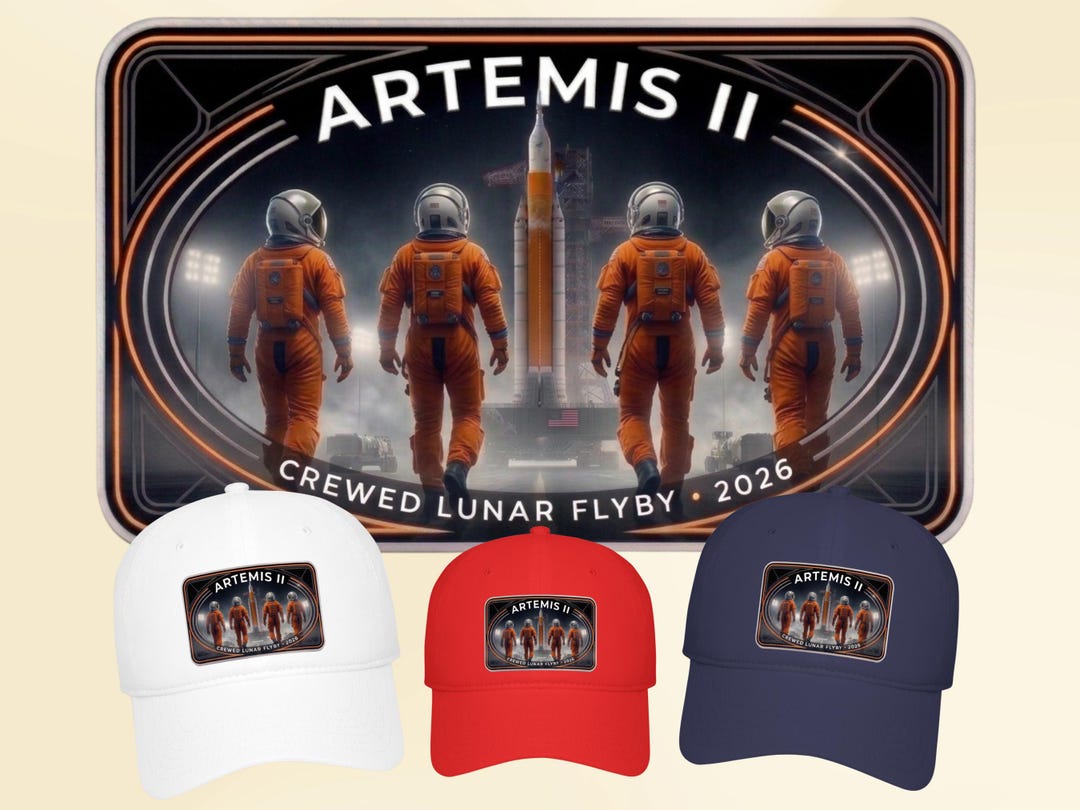 Artemis II Hat, NASA Moon Mission Cap, Crewed Lunar Flyby Hat, Space ...