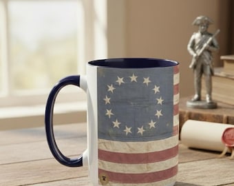 1776 Patrick Henry Give me liberty or give me death! mug - Betsy Ross Flag 13 Stars - Patriotic History Teacher - 250th Anniversary Edition