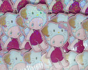 TT Chopper x Hello Kitty x Sonny Angel Fanart Stickers (2-3/4 inch/70 mm)