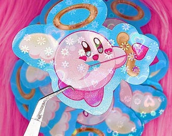 Kirby Cupid Costume Fanart Stickers (2-3/4 inch/70 mm)
